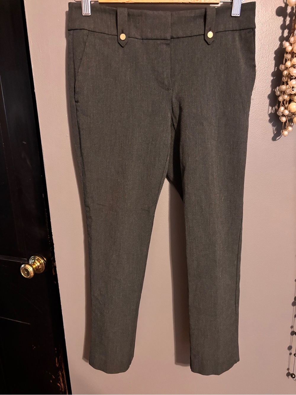 LOFT Petites Slim Straight Dress Pants – Dark Gray (Size 2P)